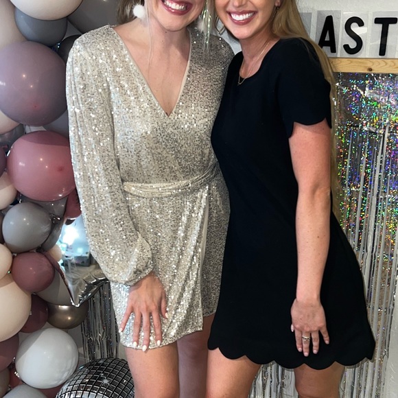 Now Or Never Silvery Sparkly Silver Dress - Picture 4 of 4